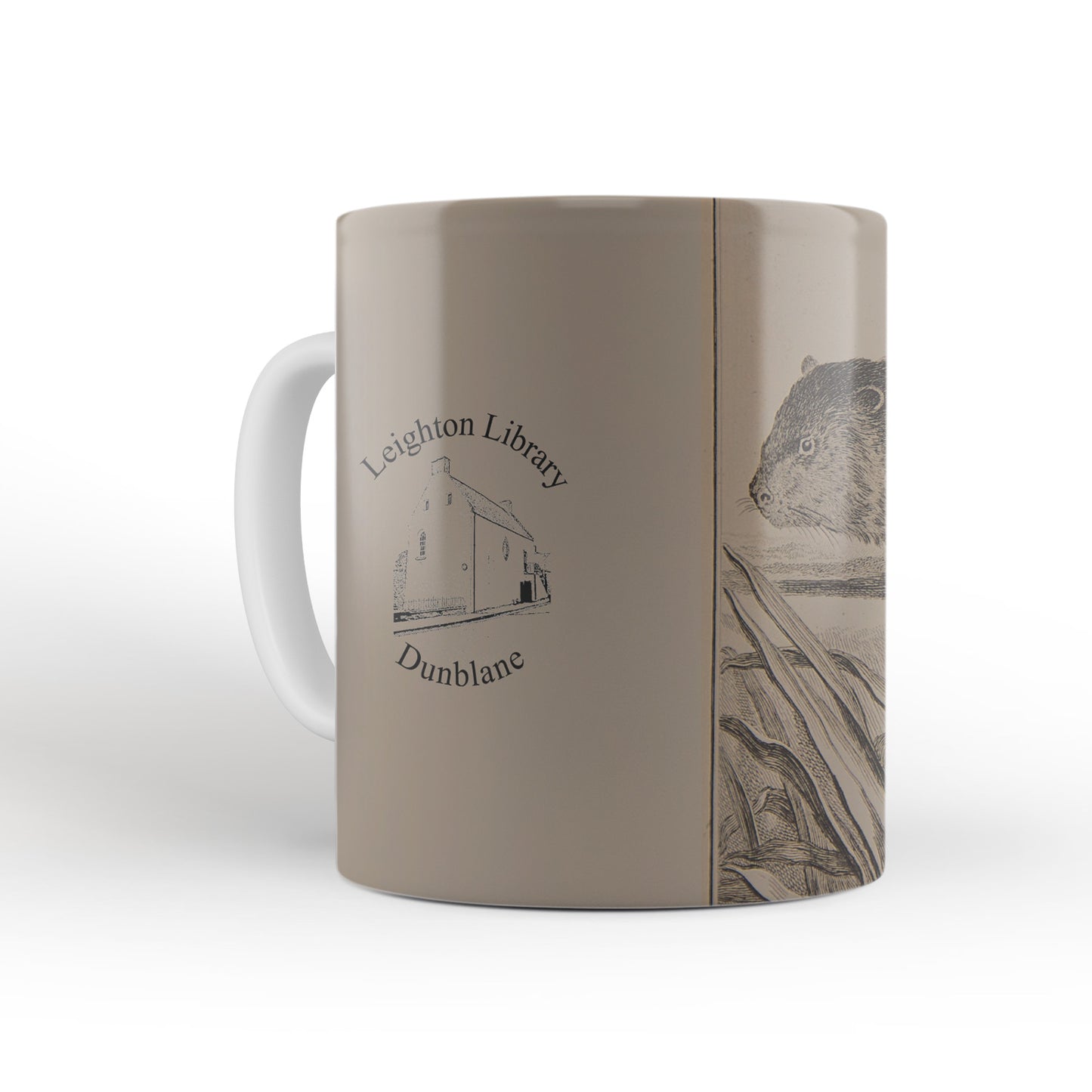 Brown Beaver mug from The Cosmographia (1544) by Sebastian Münster, Leighton Library