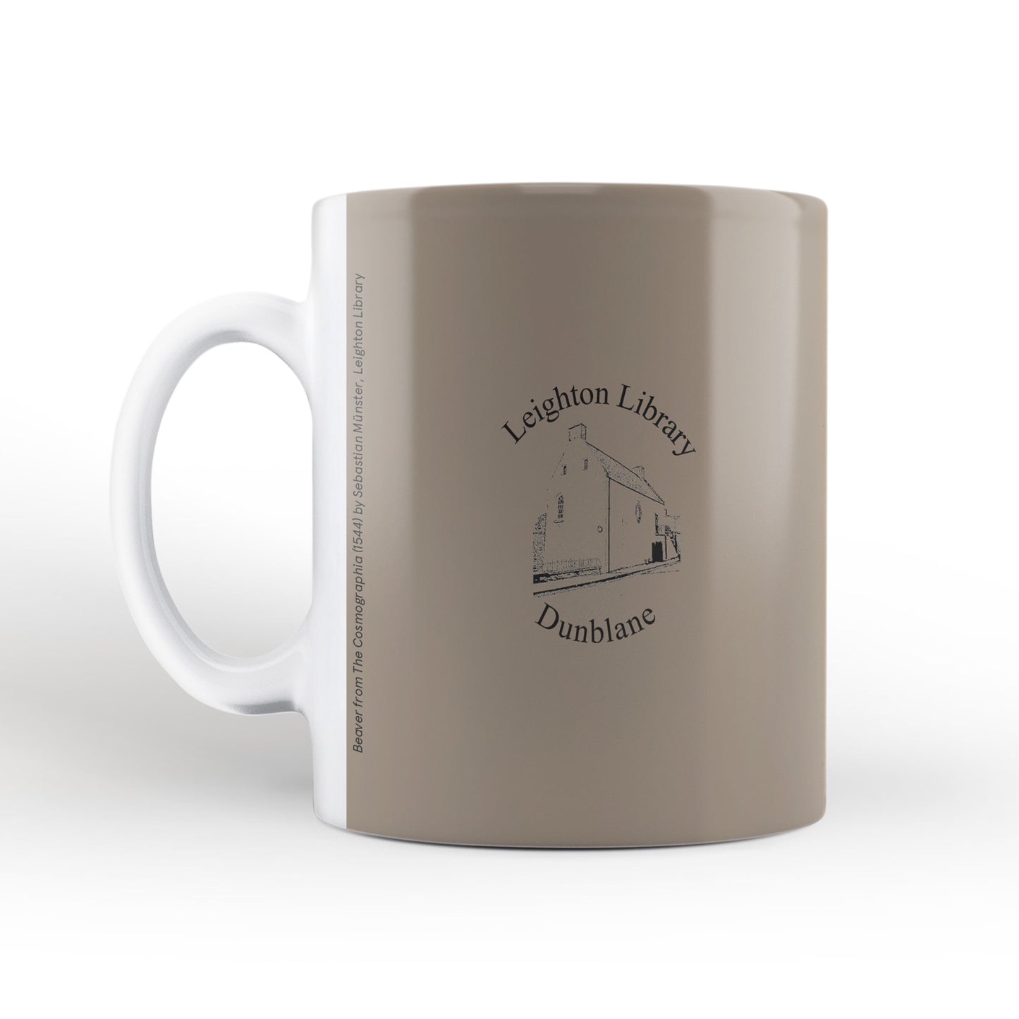 Brown Beaver mug from The Cosmographia (1544) by Sebastian Münster, Leighton Library