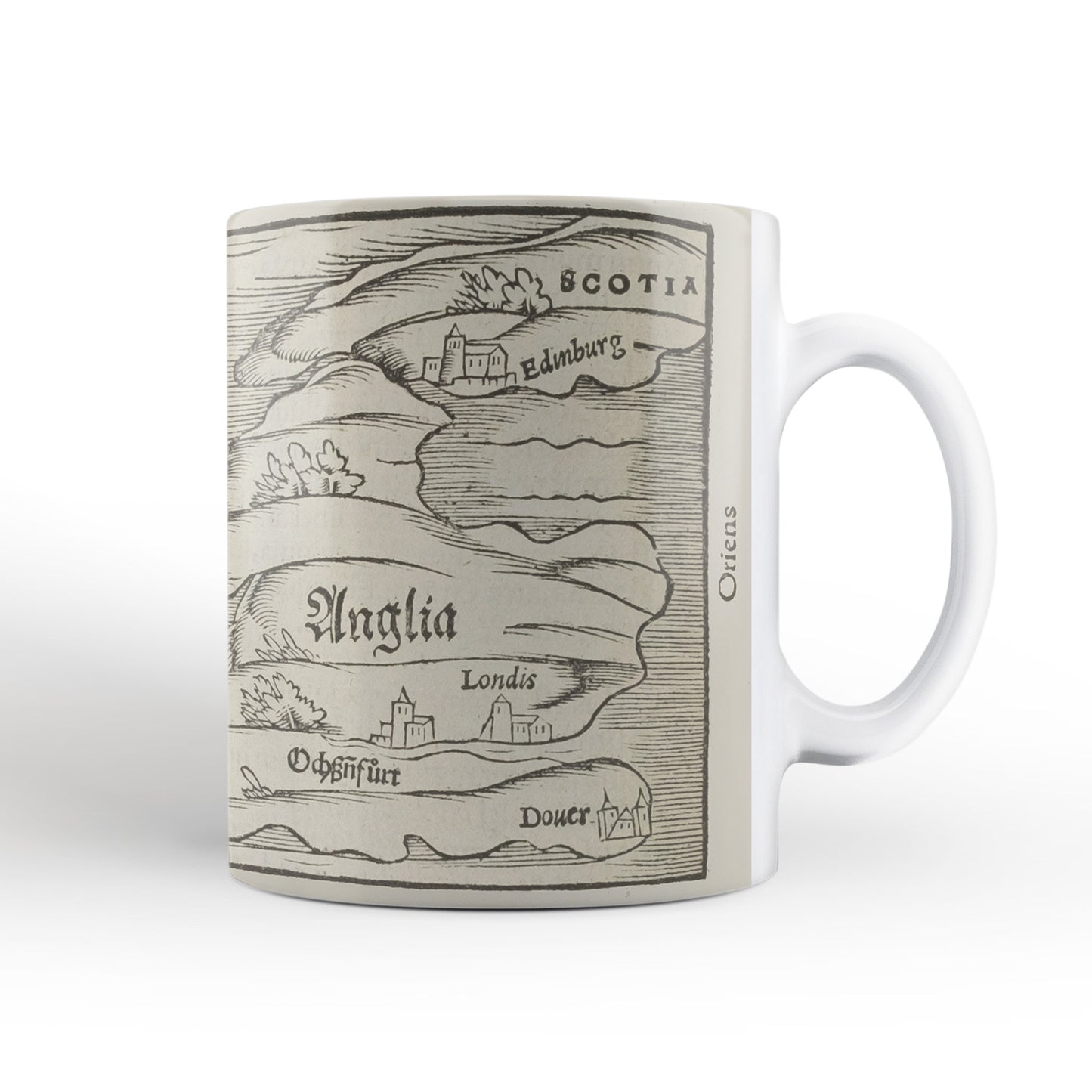 Britain Map Mug from The Cosmographia (1544) by Sebastian Münster, Leighton Library
