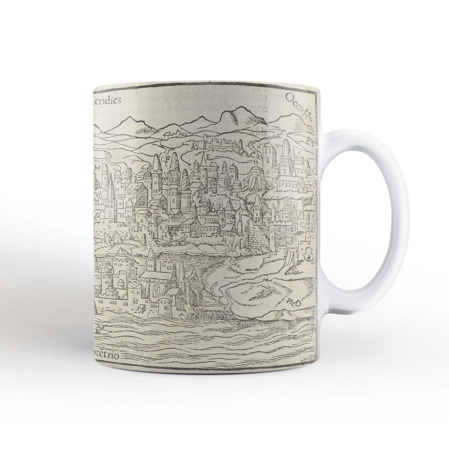 Edinburgh Mug from The Cosmographia (1544) by Sebastian Münster, Leighton Library