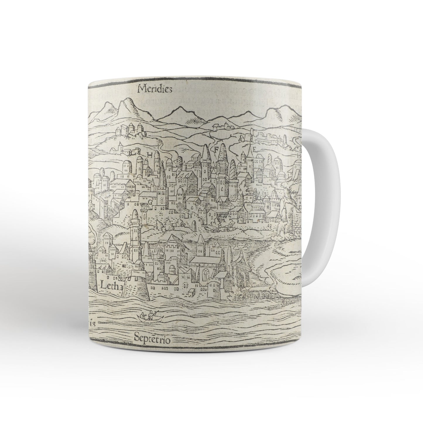 Edinburgh Mug from The Cosmographia (1544) by Sebastian Münster, Leighton Library