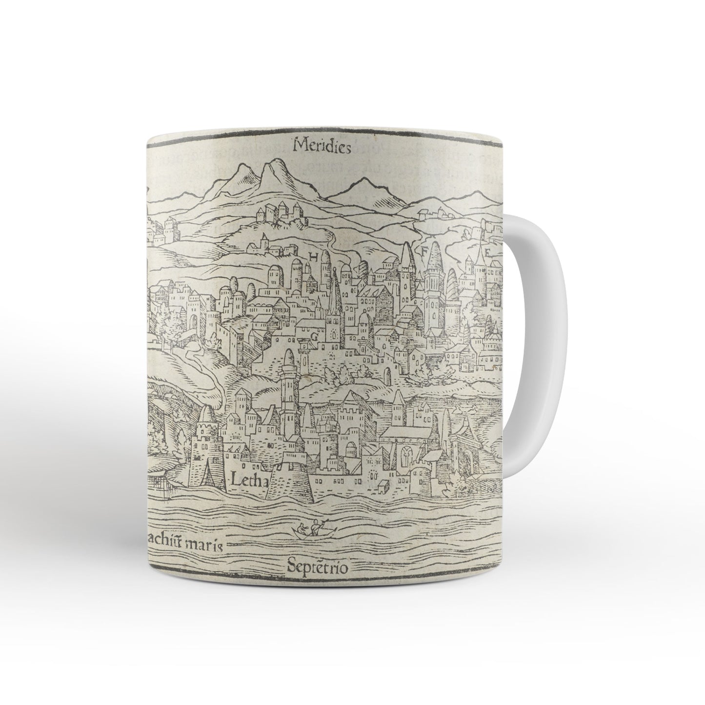 Edinburgh Mug from The Cosmographia (1544) by Sebastian Münster, Leighton Library