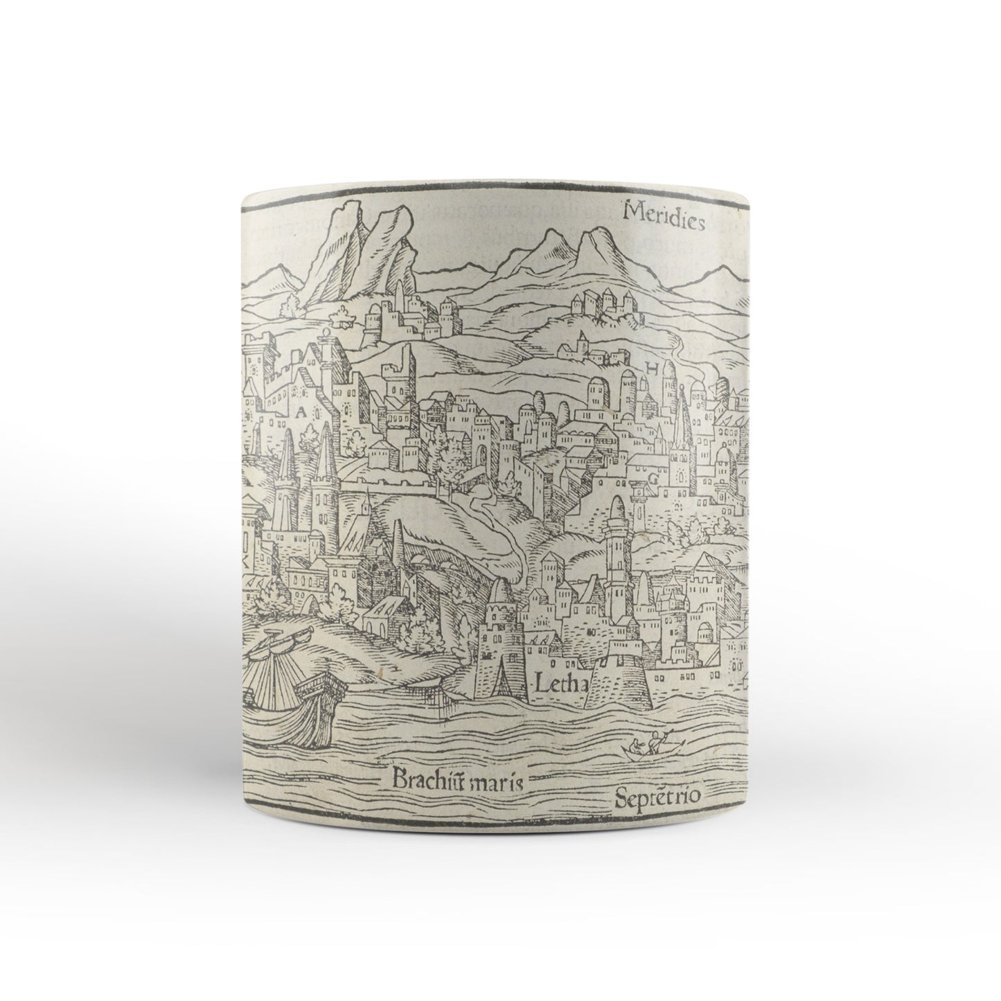 Edinburgh Mug from The Cosmographia (1544) by Sebastian Münster, Leighton Library