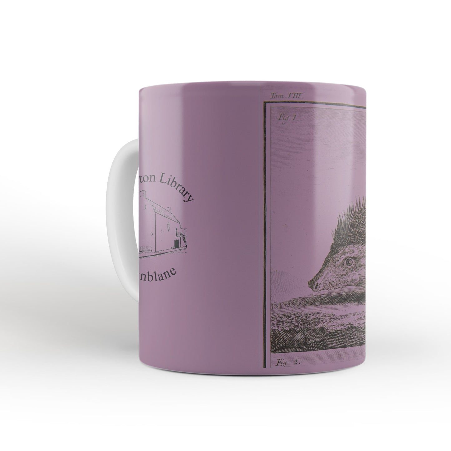 Pink Hedgehog Mug from The Cosmographia (1544) by Sebastian Münster, Leighton Library