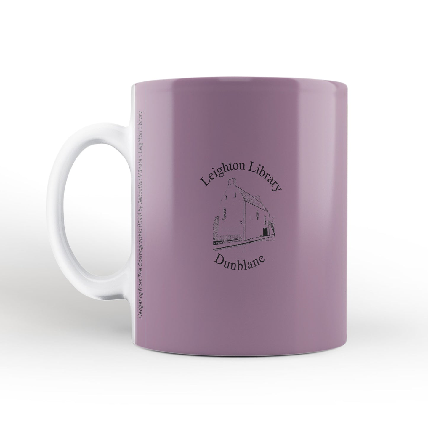 Pink Hedgehog Mug from The Cosmographia (1544) by Sebastian Münster, Leighton Library