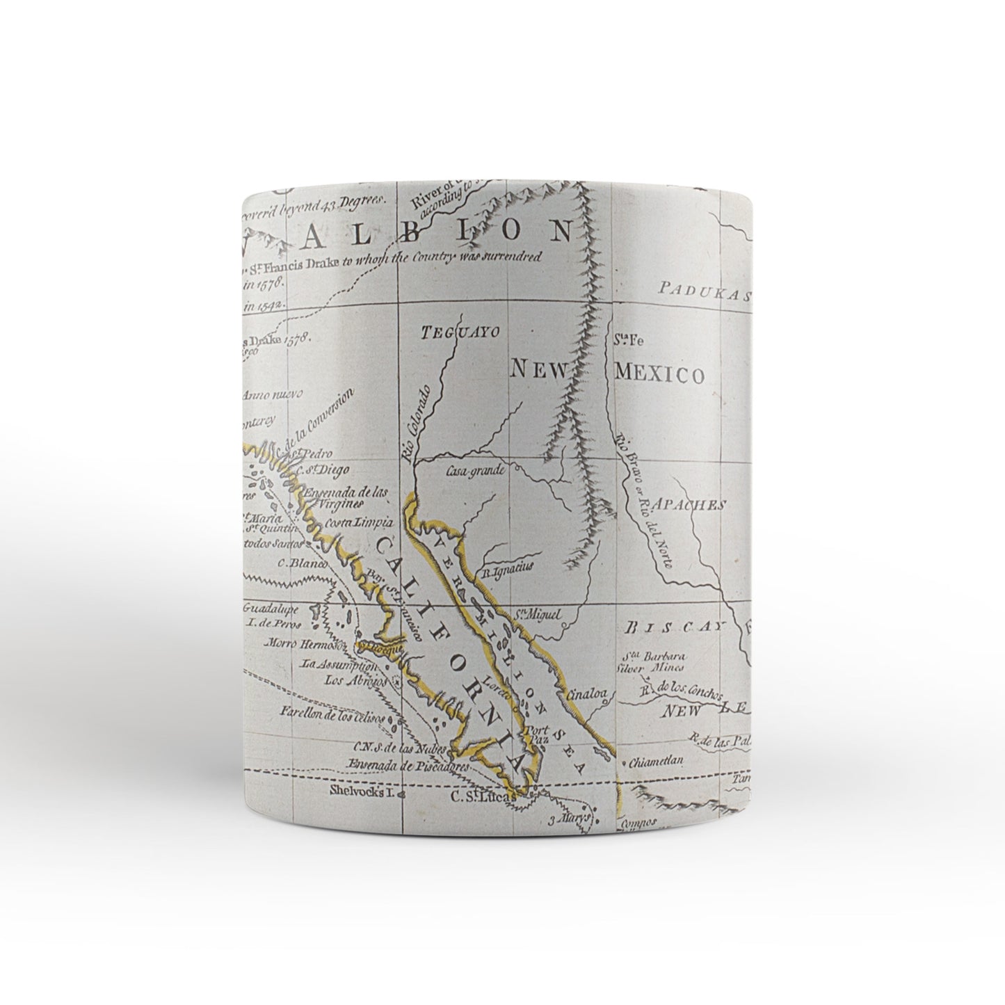 The American Atlas: Map 2, Pacific Ocean detail showing "New Albion"