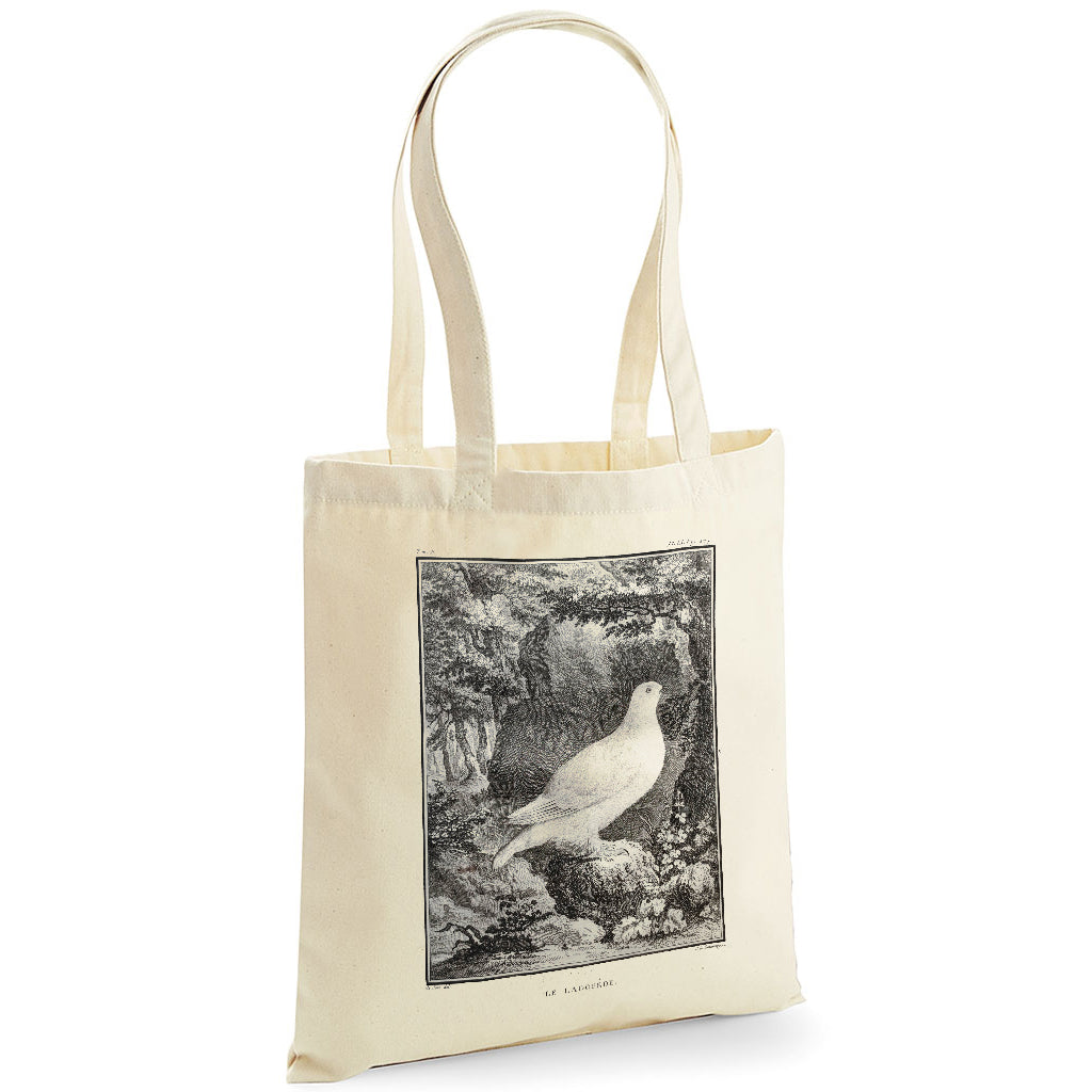 Scottish birds - Ptarmigan tote bag (natural colour)