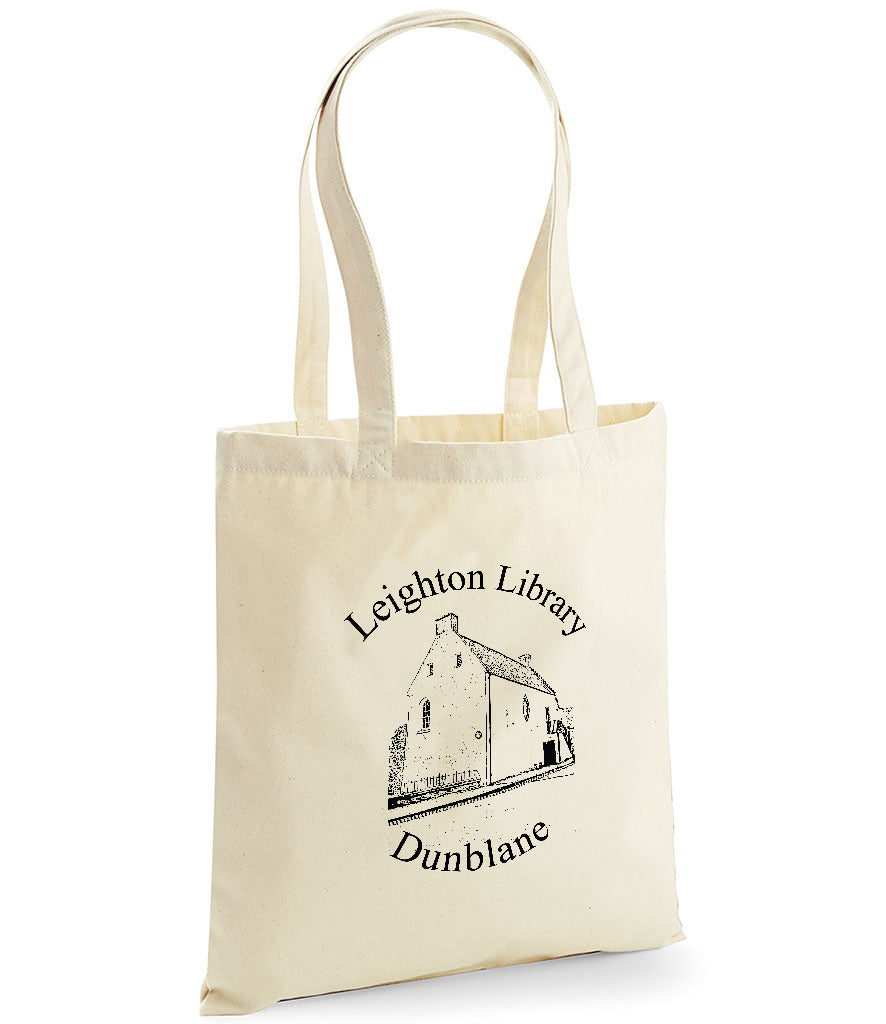 Leighton Library watercolour natural tote bag