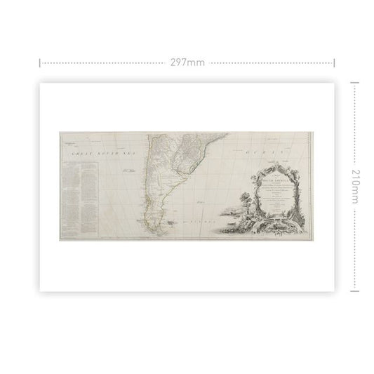Southern part between Great South Sea and Icy Sea (The American Atlas) Art Print