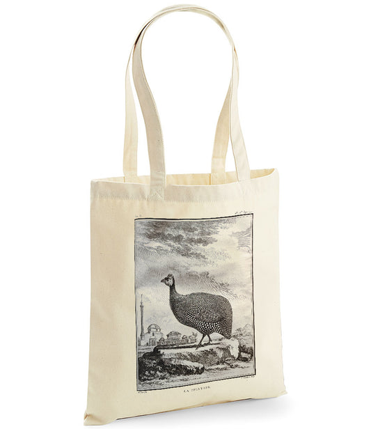 Scottish birds - Guineafowl tote bag (natural colour)