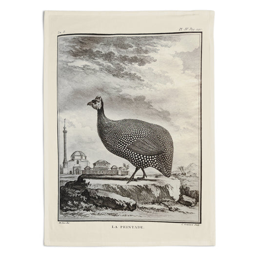 Scottish birds - Guineafowl tea towel (natural colour)