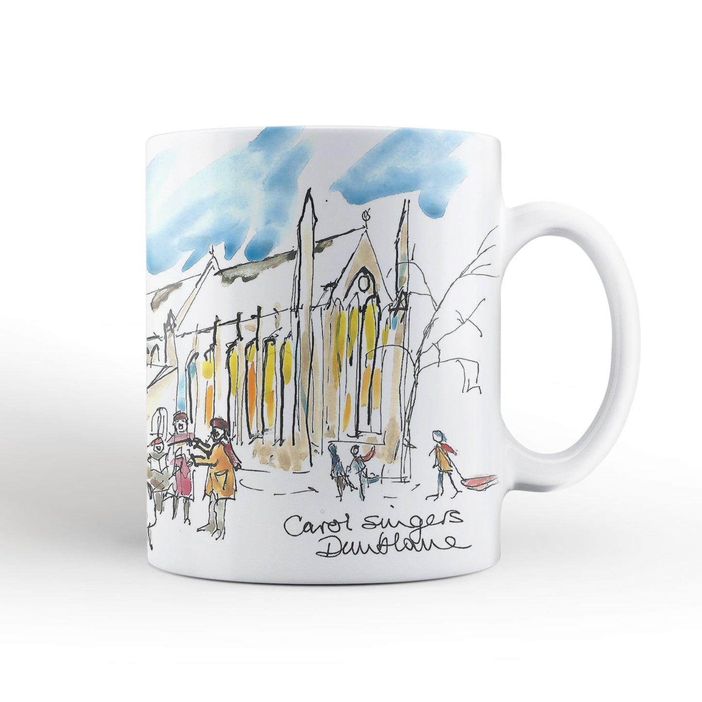 Carol singers in Dunblane mug