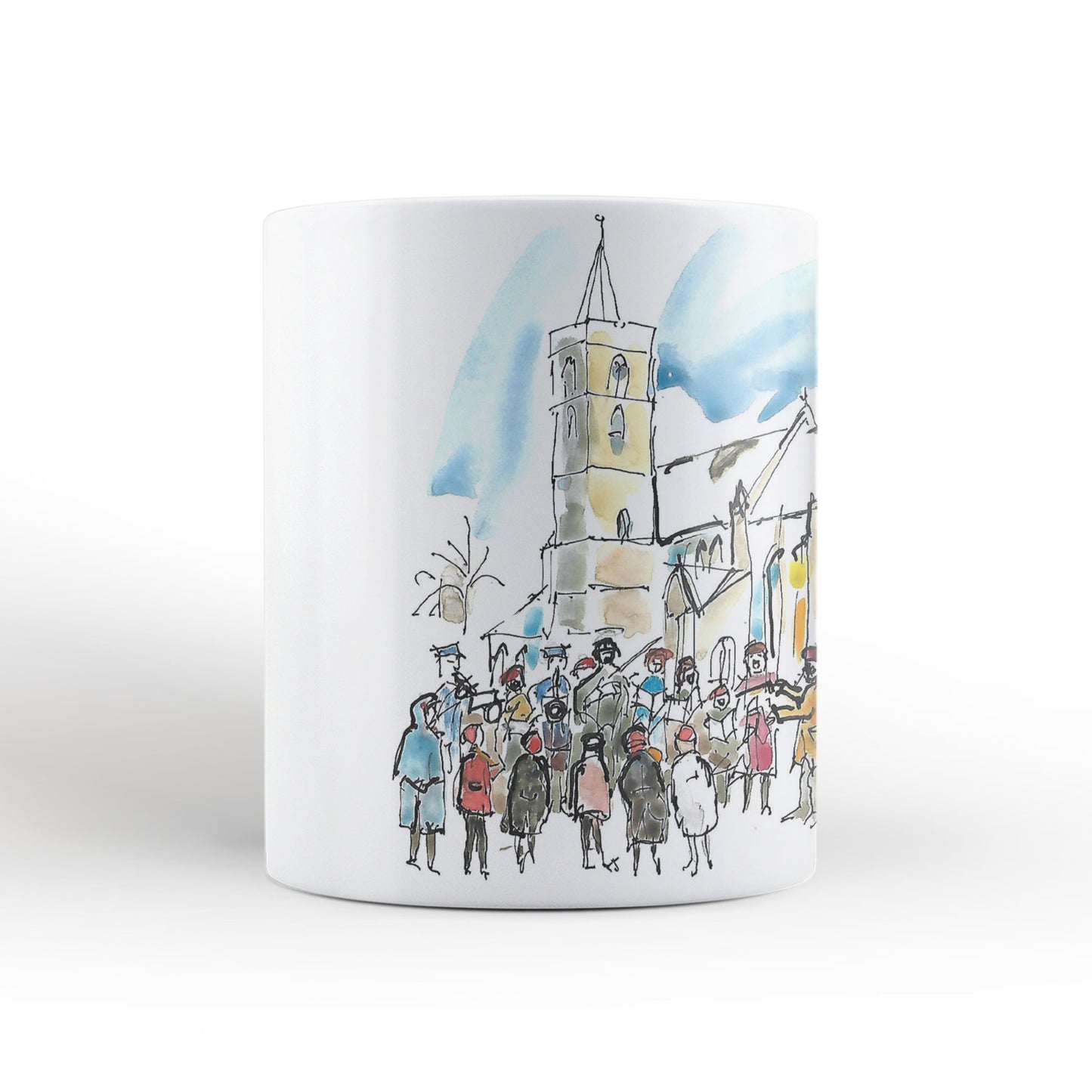 Carol singers in Dunblane mug