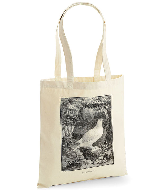 Scottish birds - Ptarmigan tote bag (natural colour)