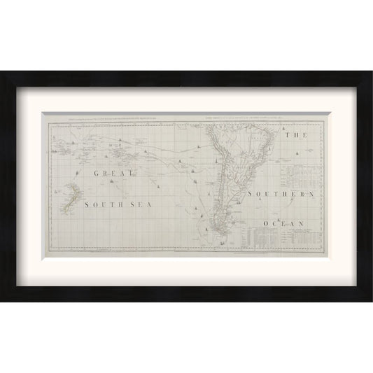 Map 03: Great South Sea (The American Atlas) Framed Print
