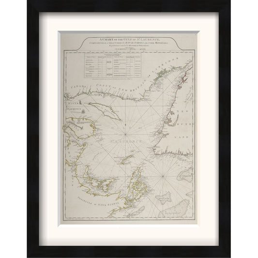 The Gulf of St. Laurence (The American Atlas) Framed Print