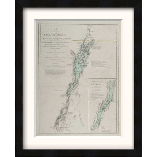 Lake Champlain (The American Atlas) Framed Print
