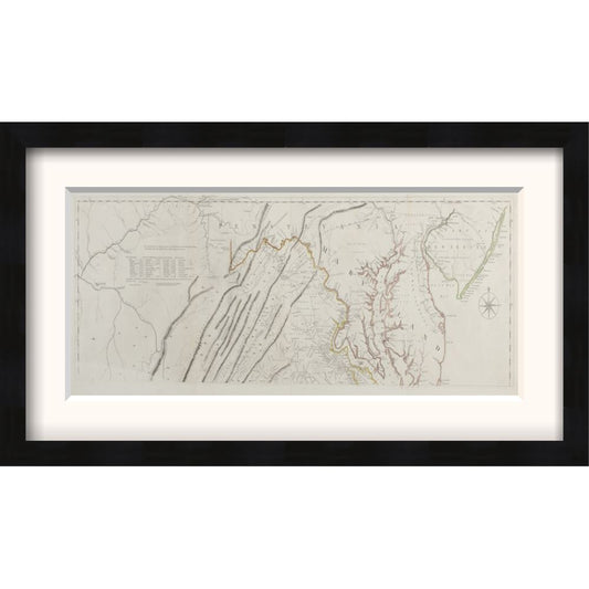 Maryland and Part of New Jersey (The American Atlas) Framed Print