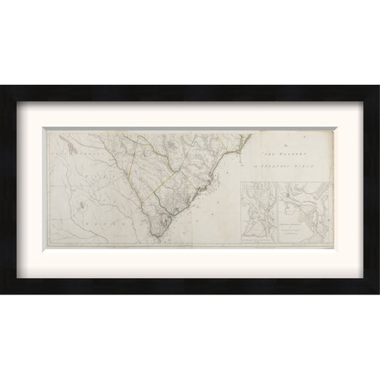 South Carolina and Greater Part of Georgia (The American Atlas) Framed Print