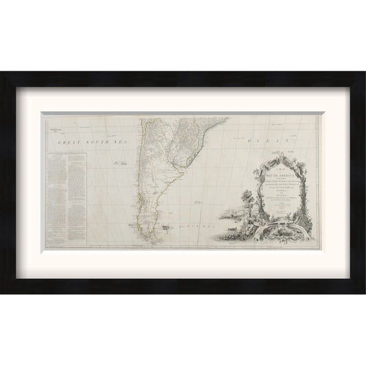 Southern part between Great South Sea and Icy Sea (The American Atlas) Framed Print